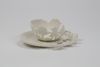Silhouette - hand cut porcelain, saucer diameter 10cm